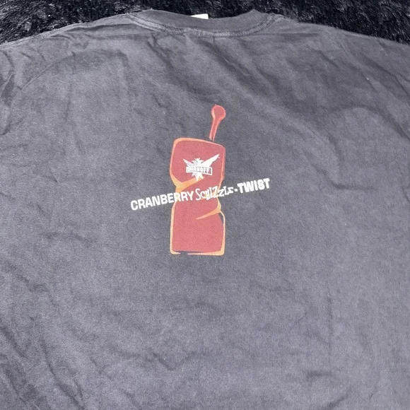 Smirnoff Shirt Mens XL Black Twist It Up Cranberry Sizzle Twist Promo Tee Cotton - Picture 7 of 7